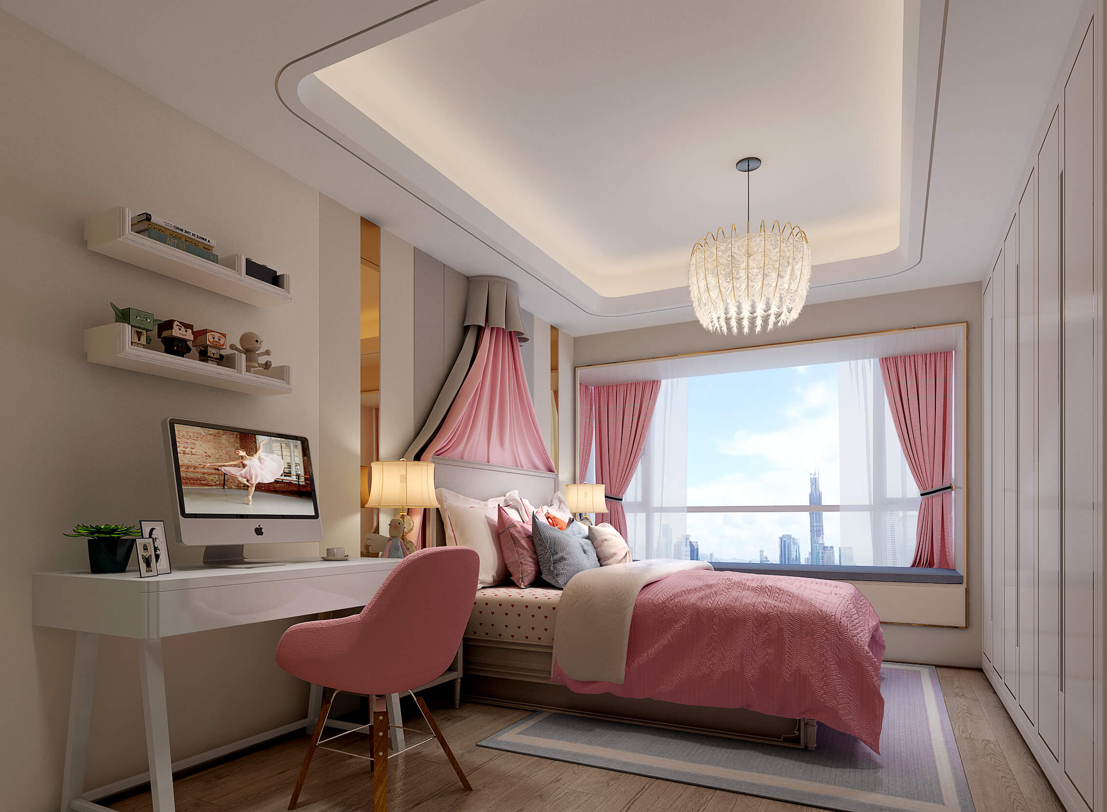 How much should I pay for a simple European style bedroom rendering