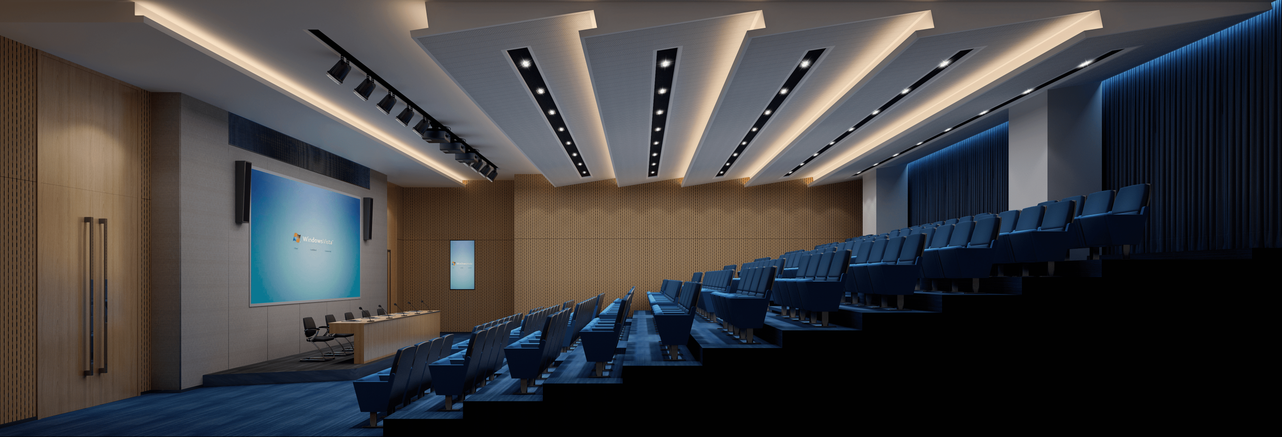 How to find the best perspective in the lecture hall renderings? Secret!