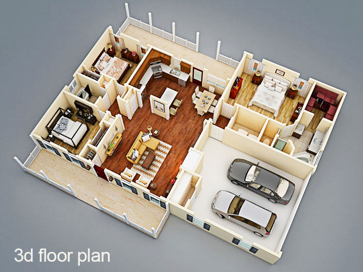 How to buy a realistic 3d apartment floor plan