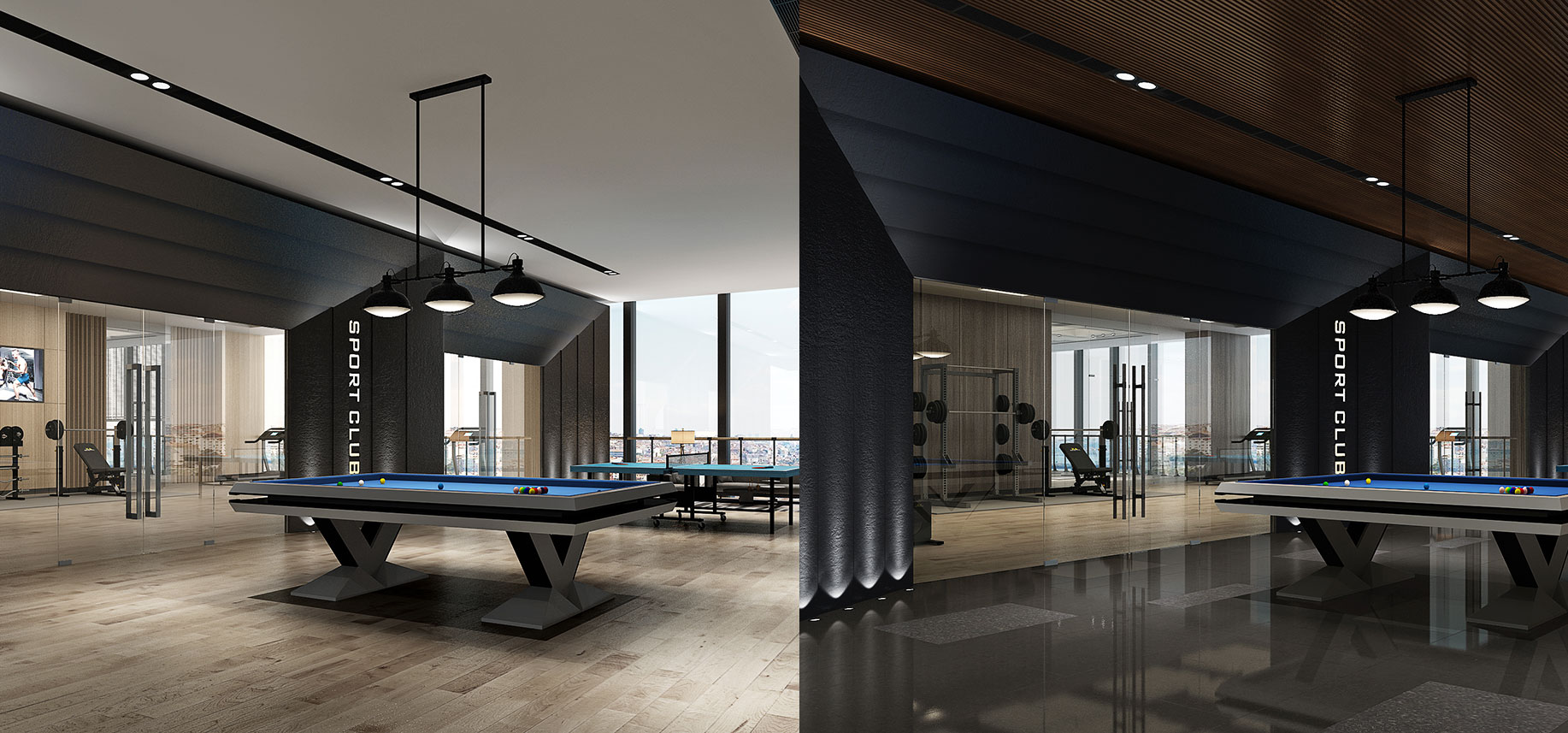 Ideas for the best 3D billiard room interior design of 2020