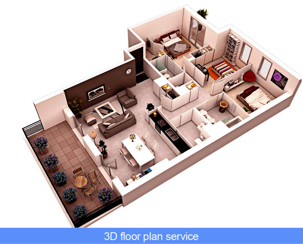 3D floor plan service
