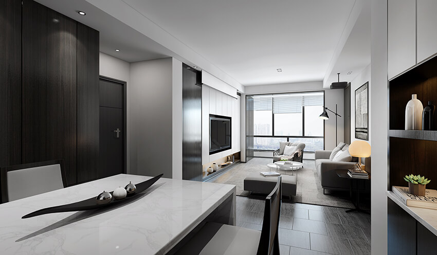 living room rendering