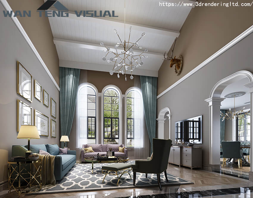 3D interior rendering